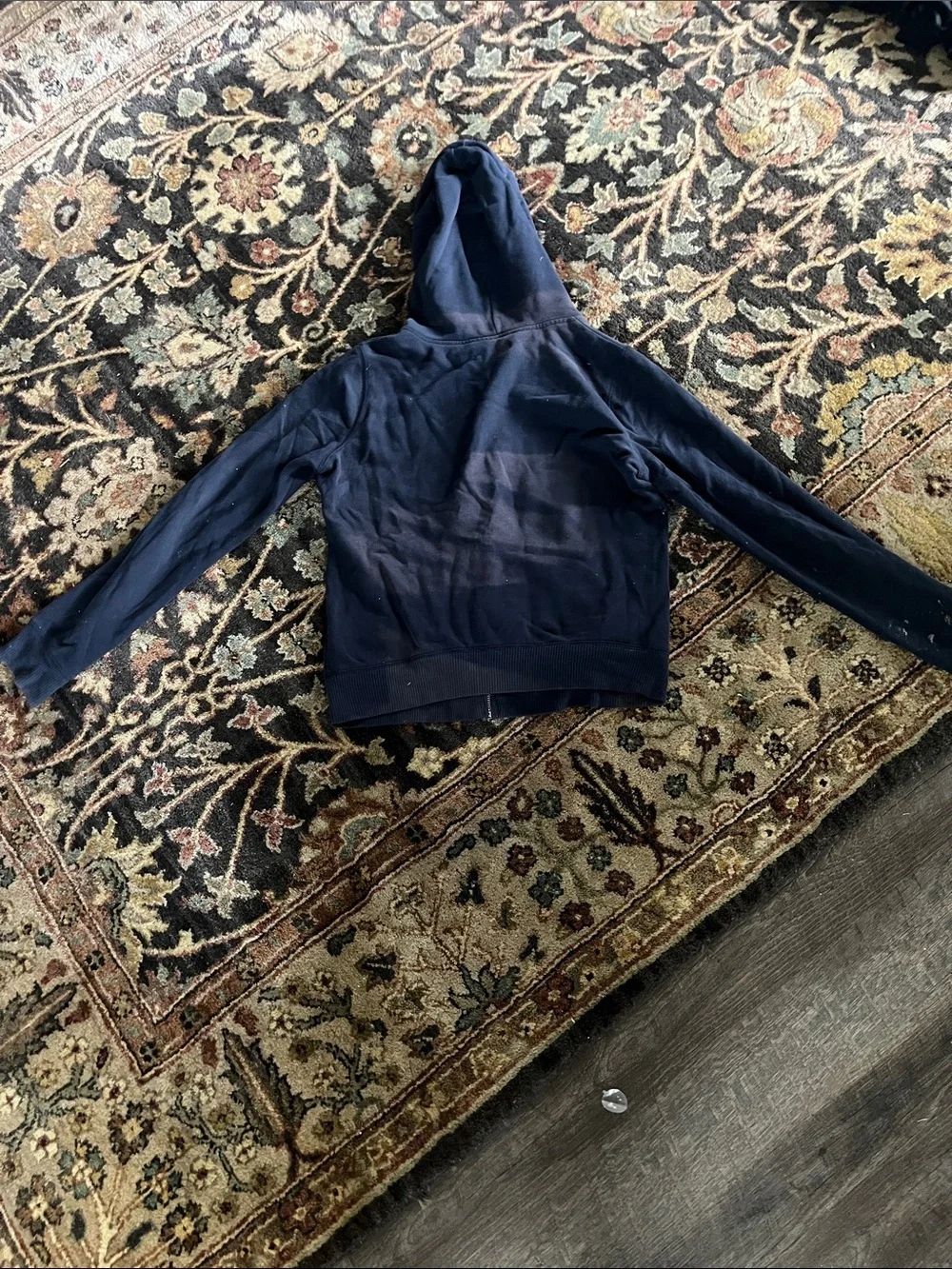 Hollister Girls' Navy Hoodie with Pink Logo